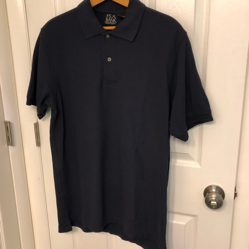 Jos A Bank Navy Blue Polo Shirt Size L